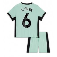 Chelsea Thiago Silva #6 Tredjedraktsett Barn 2023-24 Kortermet (+ Korte bukser)